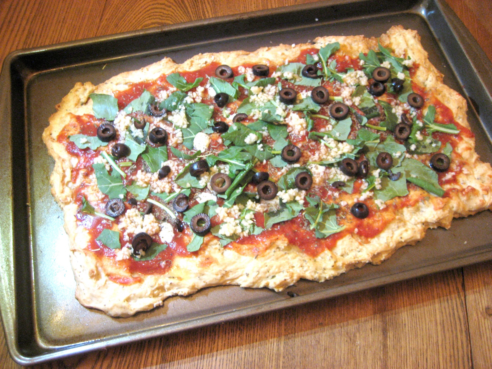 Greek-Style Spinach Pizza With Phyllo Crust