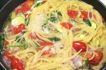 Roasted Tomato and Zucchini Pasta