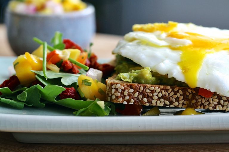 Opened-Faced Breakfast Sandwich