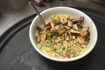 Parmesan Pasta with Grilled Chicken and Broccoli