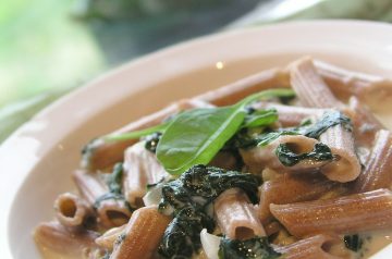 Baked Spinach With Sausage