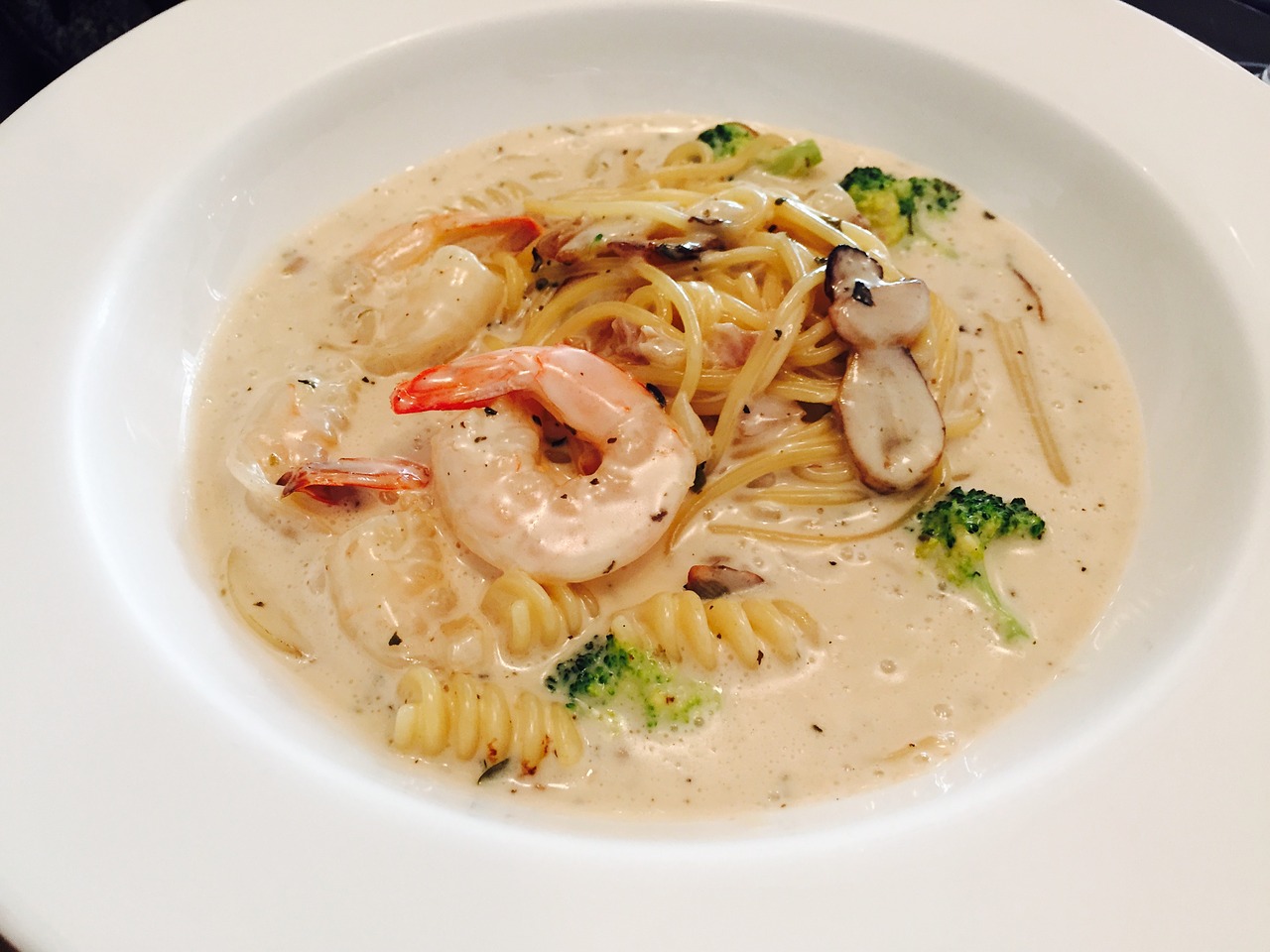 Shrimp Imperial With Pasta and Broccoli