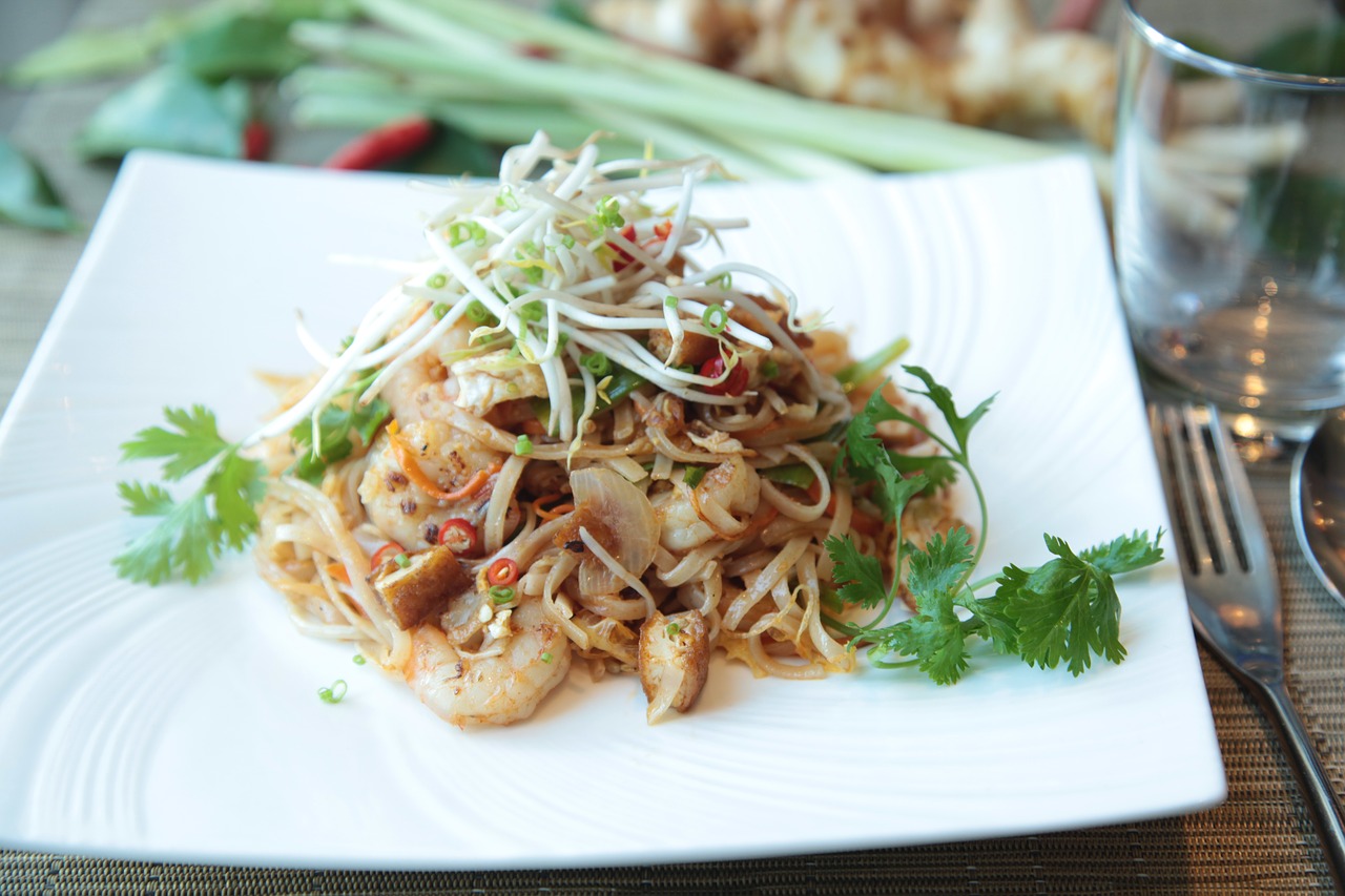 Peanut Thai Shrimp and Noodles