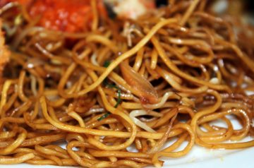 Philippine Pancit Guisado (Fried Noodles with mixed meats)