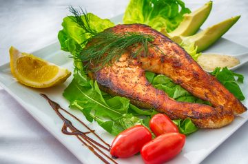 Grilled Salmon With Sicilian Tomato Sauce