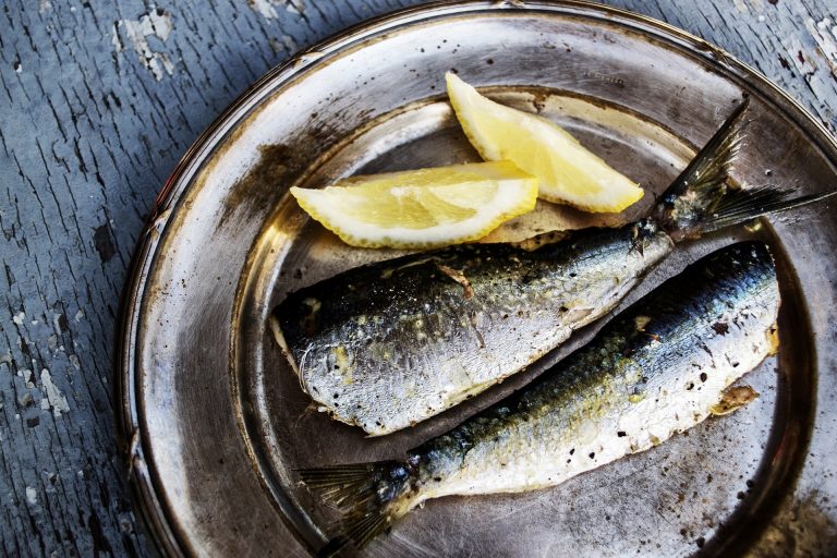 Brown Toast With Sardines