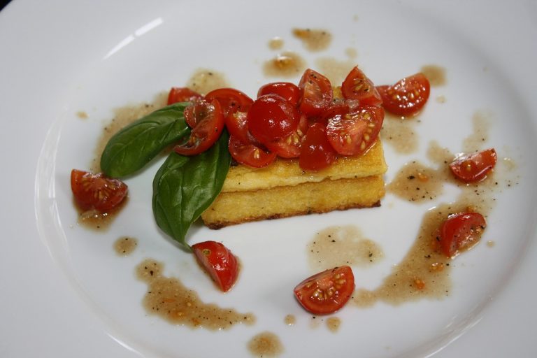 Basil Cheese Polenta Wedges