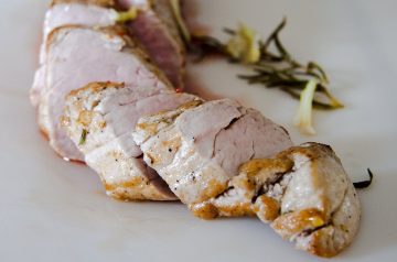 Pork Fillet With Apple and Leek