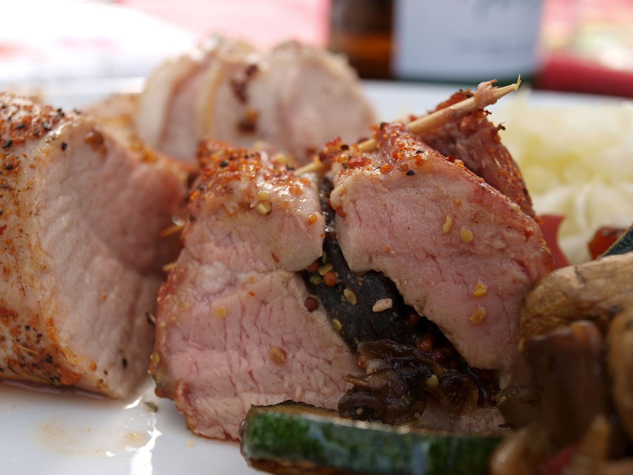 Pork Tenderloin with Mustard-Peppercorn Crust