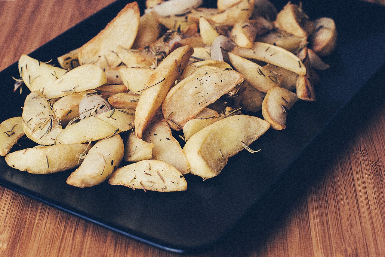 Baked Wedges With Fresh Rosemary and Sea Salt