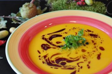 Sweet Potato Soup With Marooned Rice