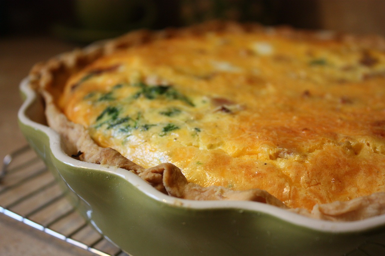 Quiche -- Spinach Sausage