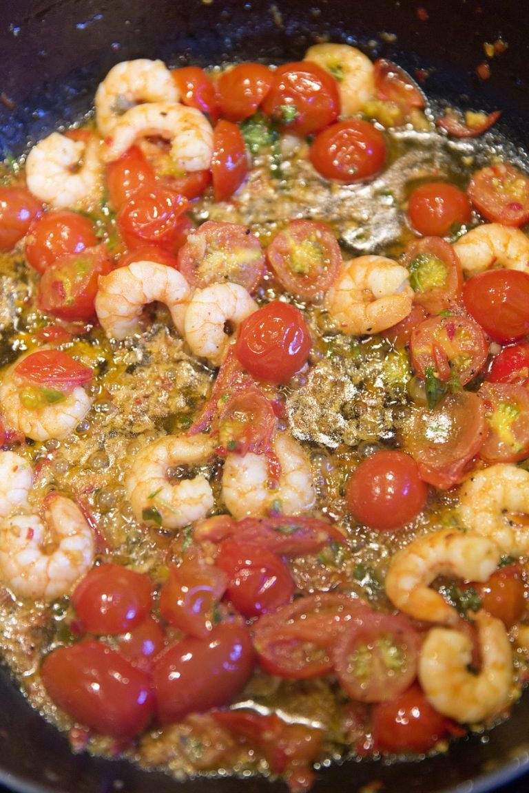 Quick Scampi with Cream Sauce