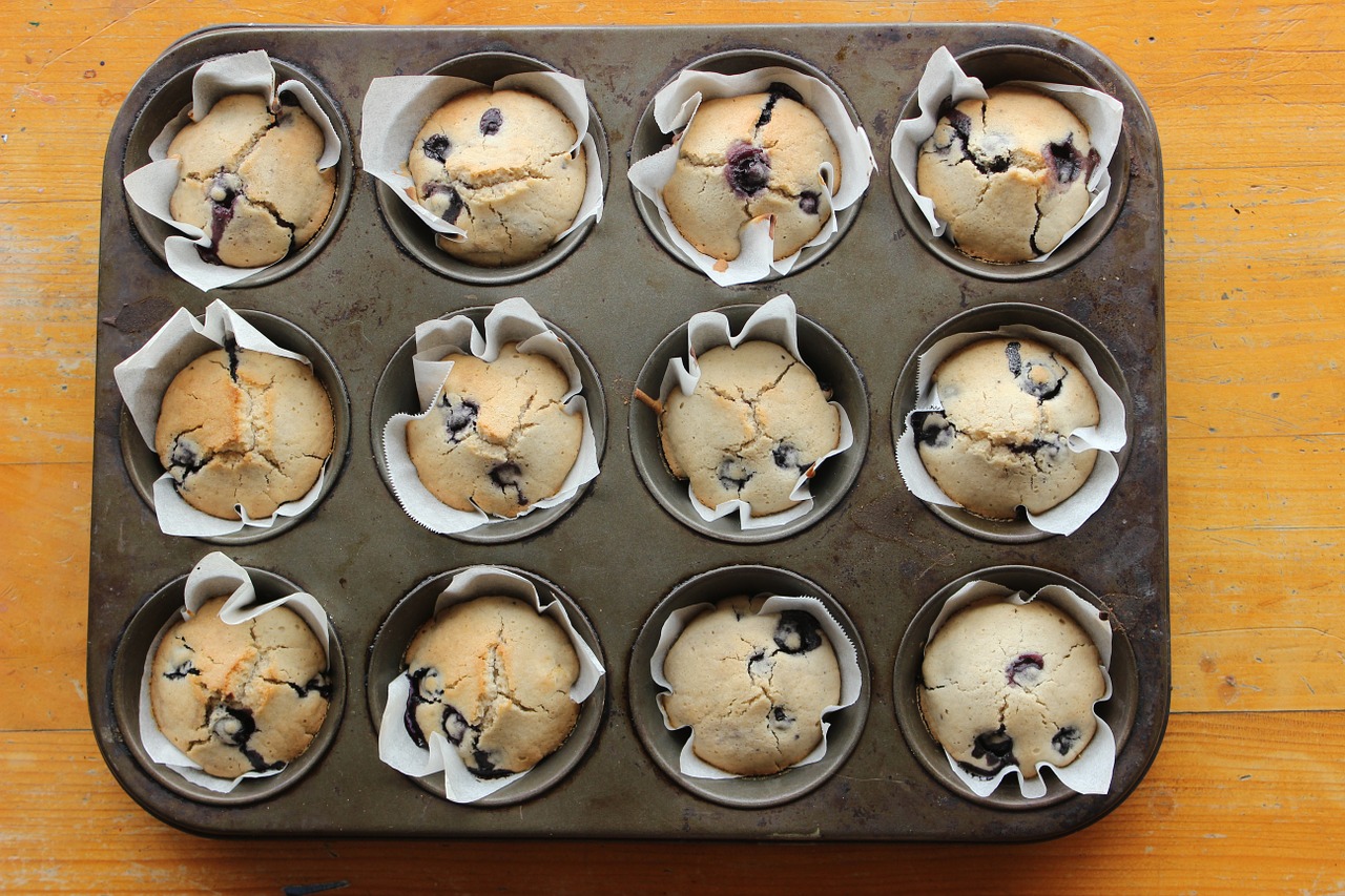 Raspberry Almond Mini-muffins