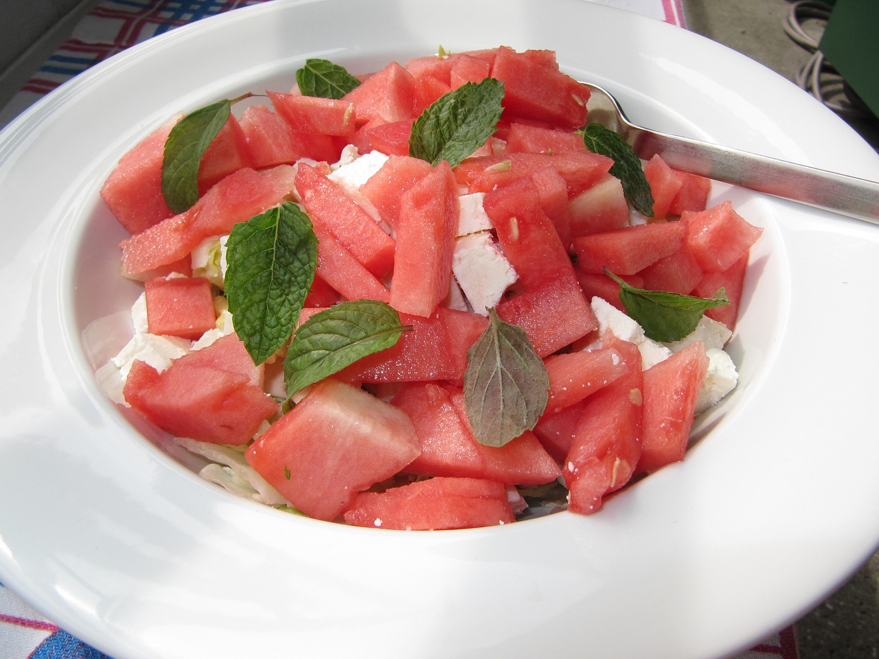 Raspberry and Melon Salad