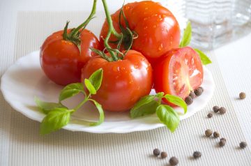 Roasted Basil Tomatoes