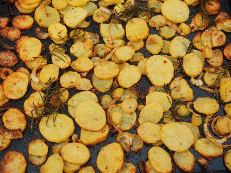 Roasted mustard potatoes