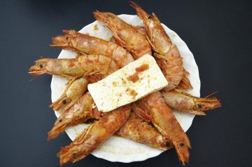 Roasted Tomatoes With Shrimp and Feta