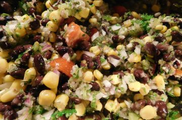 Chicken Breasts With Cornmeal  Crust and Black Bean Salsa