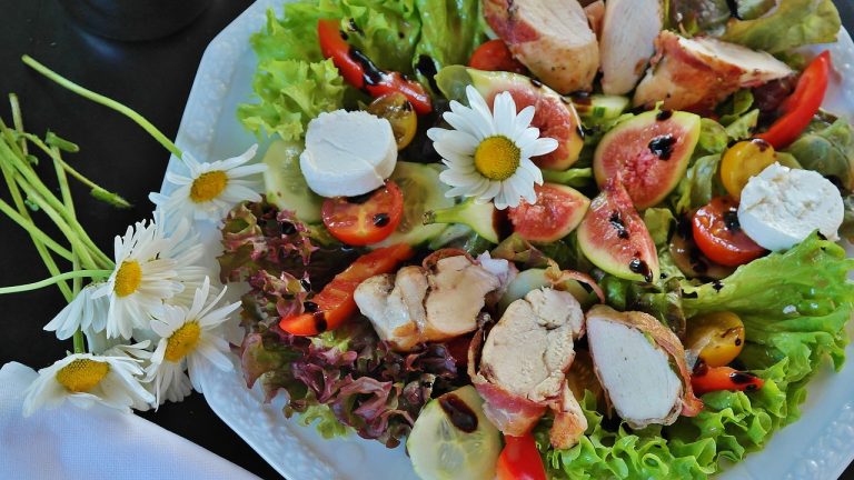Goat's Cheese in Red Pepper Salad