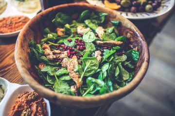 Warm Chicken Spinach Salad