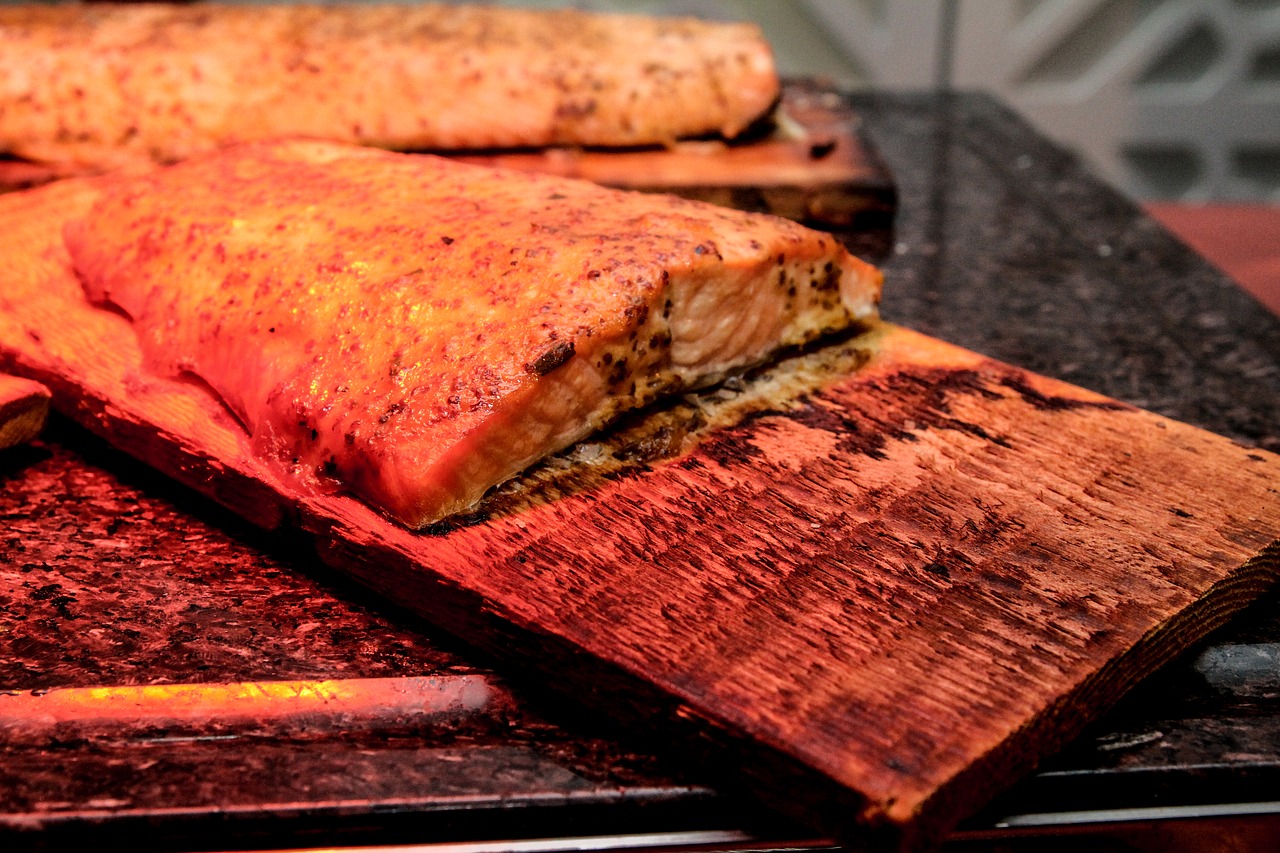 Cedar Planked Salmon With Spice Rub