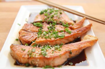 Salmon Steaks Teriyaki Style