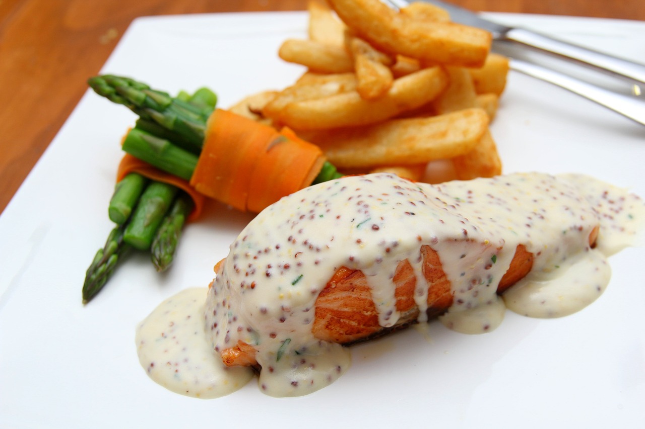 Salmon with Mustard and Honey