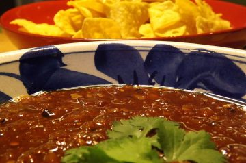 Adobo Chips With Warm Goat Cheese and Cilantro Salsa