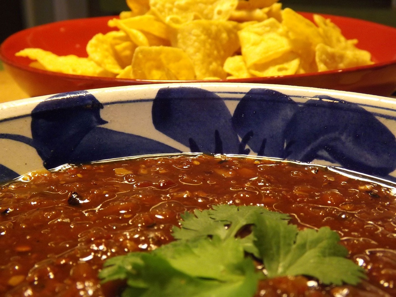 Adobo Chips With Warm Goat Cheese and Cilantro Salsa