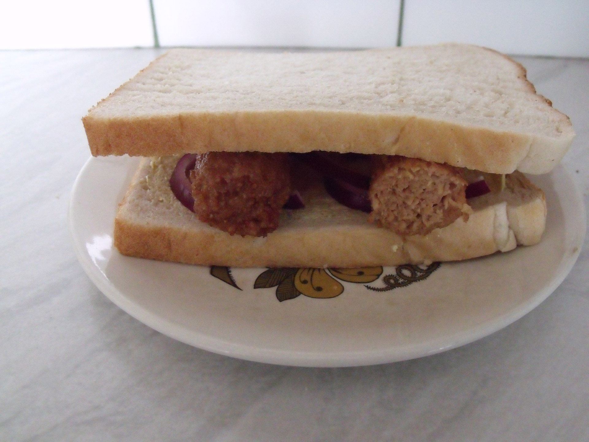 Hot Link Sausage Sandwich