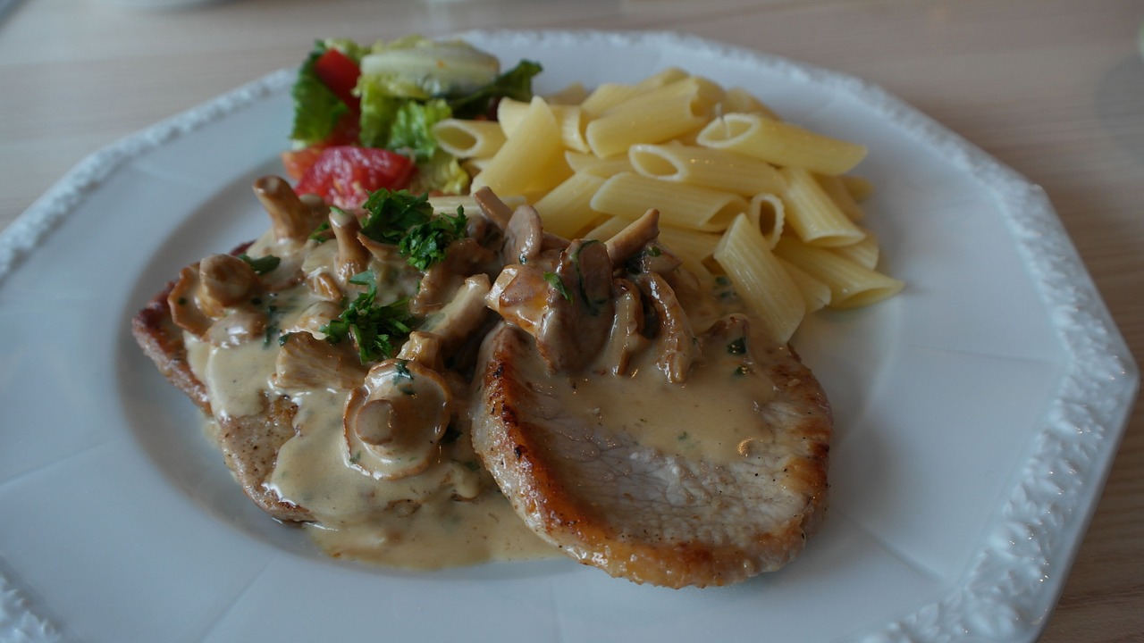 Schnitzel in Mushroom Sauce (Not Breaded)