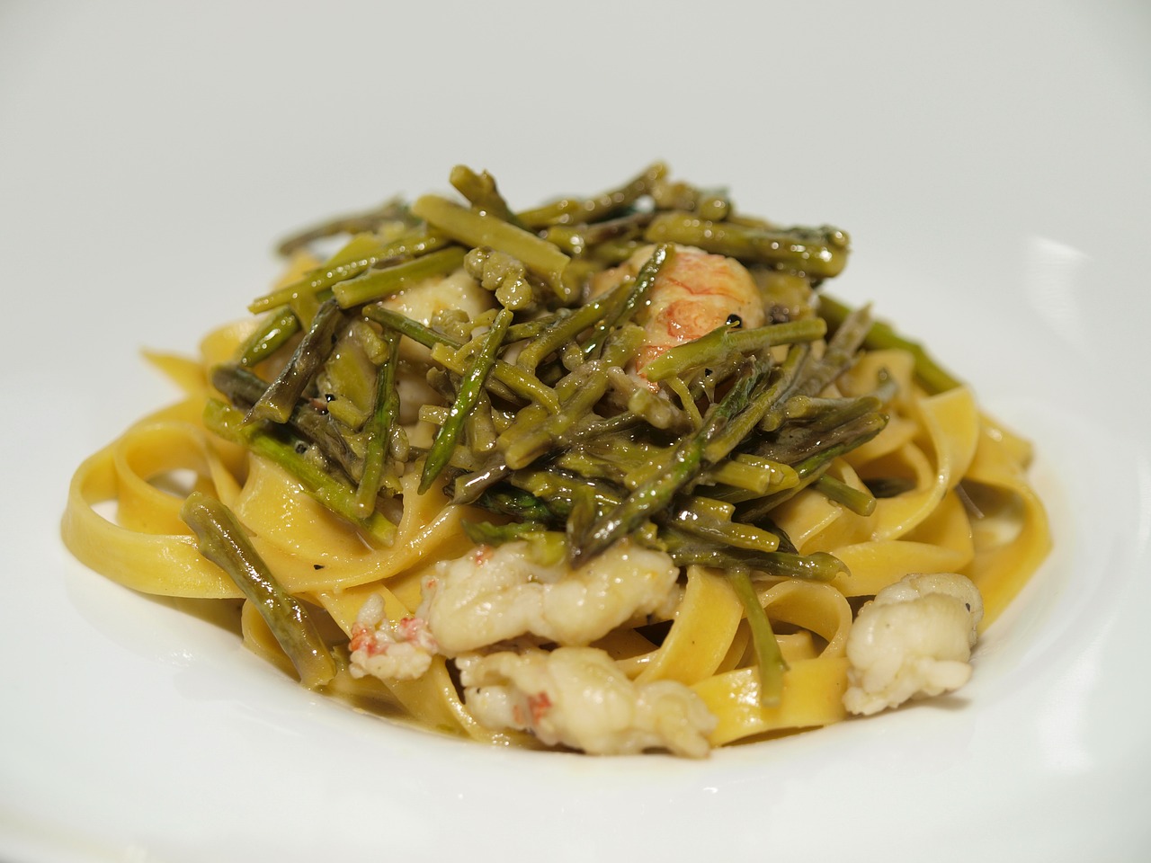 Shrimp and Asparagus with Angel Hair Pasta