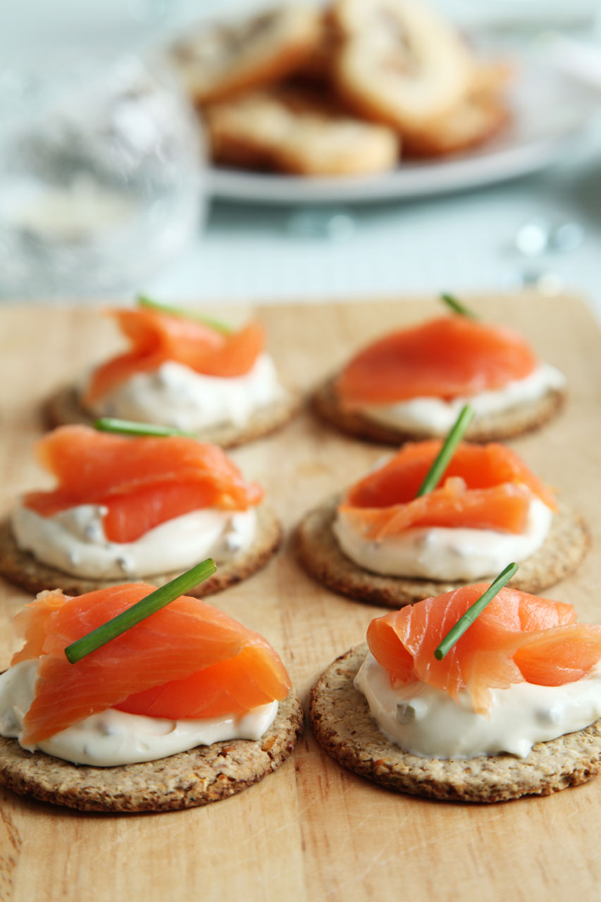 Smoked Salmon Muffins With Herb Cheese