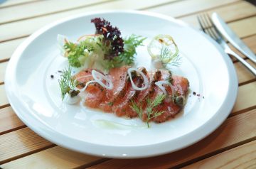 Smoked  Salmon in Creamy Whiskey Sauce over Pasta