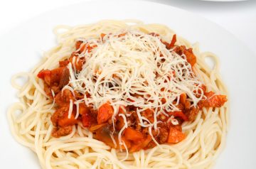 Pasta Bolognese With Cheese