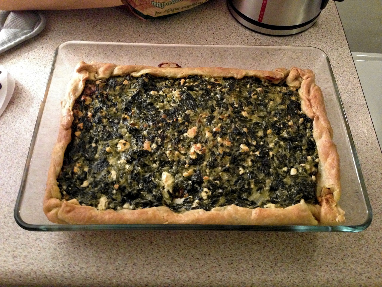 Spinach Ricotta Pie with a Hint of Feta
