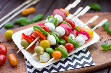 Summer Beans With Marinated Mozzarella and Cherry Tomatoes