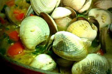Steamed Clams on the Half Shell