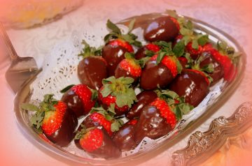 Chocolate Dipped and Stuffed Strawberries