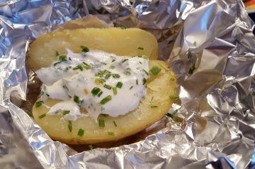 Sweet and Sour Topped Baked Potatoes