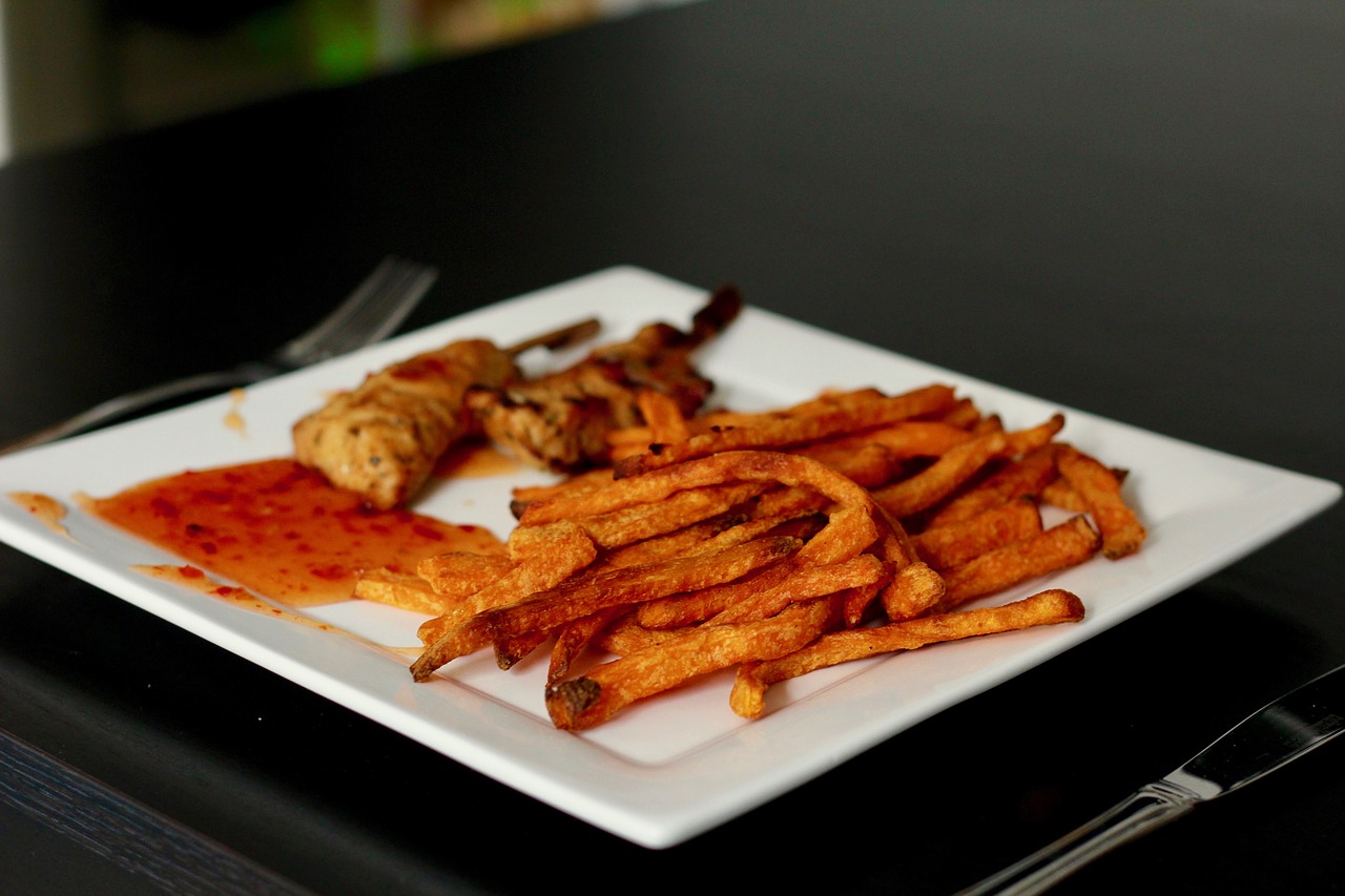 Cajun Chicken Fingers and Sweet-Potato Fries