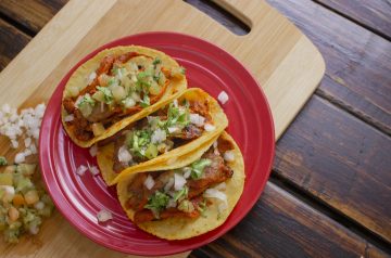 Chicken Soft Tacos With Sauteed Onions and Apples