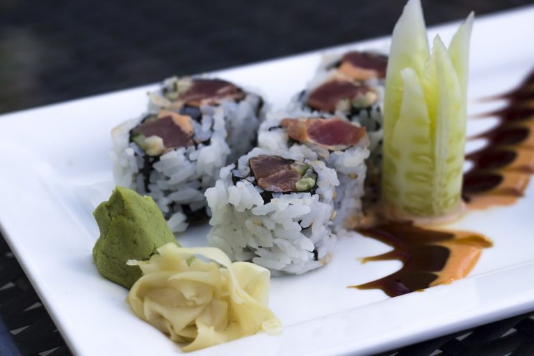 Teriyaki Tuna With Wasabi Mayonnaise and Pickled Ginger
