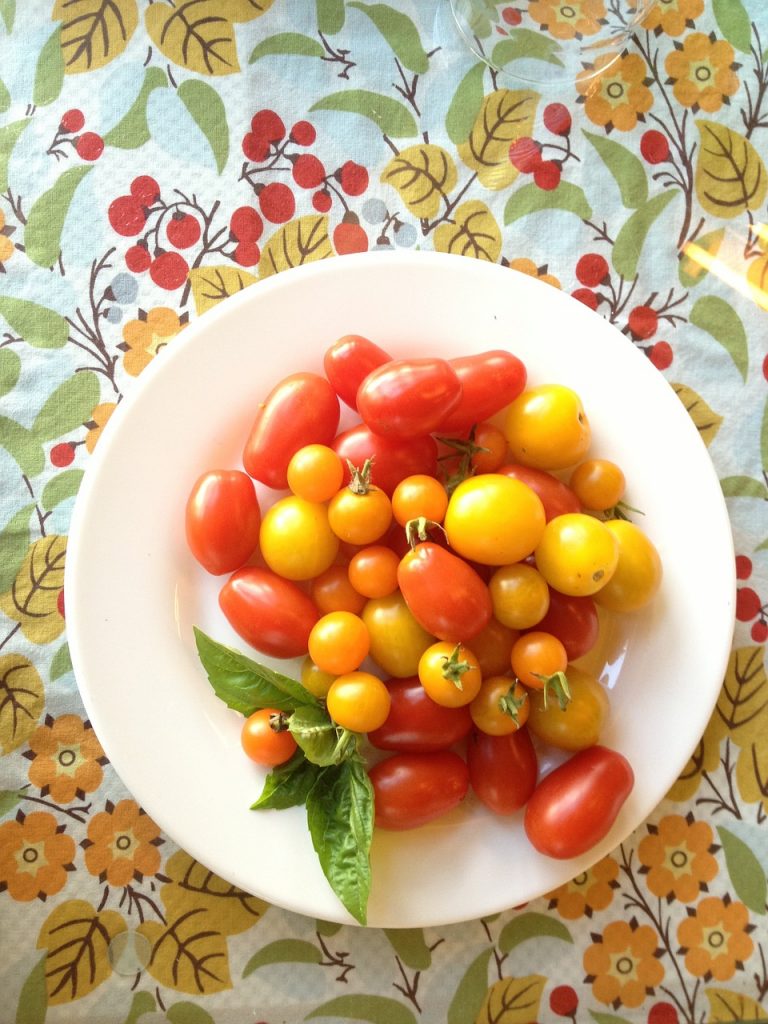 Vegetable Cakes With Tomato Basil Cream