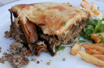 Vegetarian Moussaka Kugel inspired by S'kar's Eggplant and Green