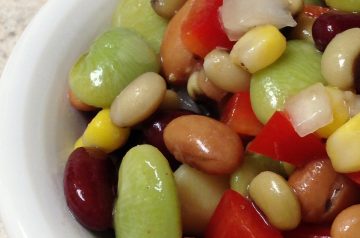 Warm Bean Salad with Balsamic-Bacon Vinaigrette