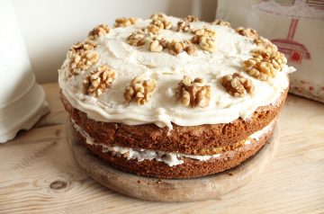 Whole Wheat Carrot Cake With Creamy Orange Icing (Low Fat)