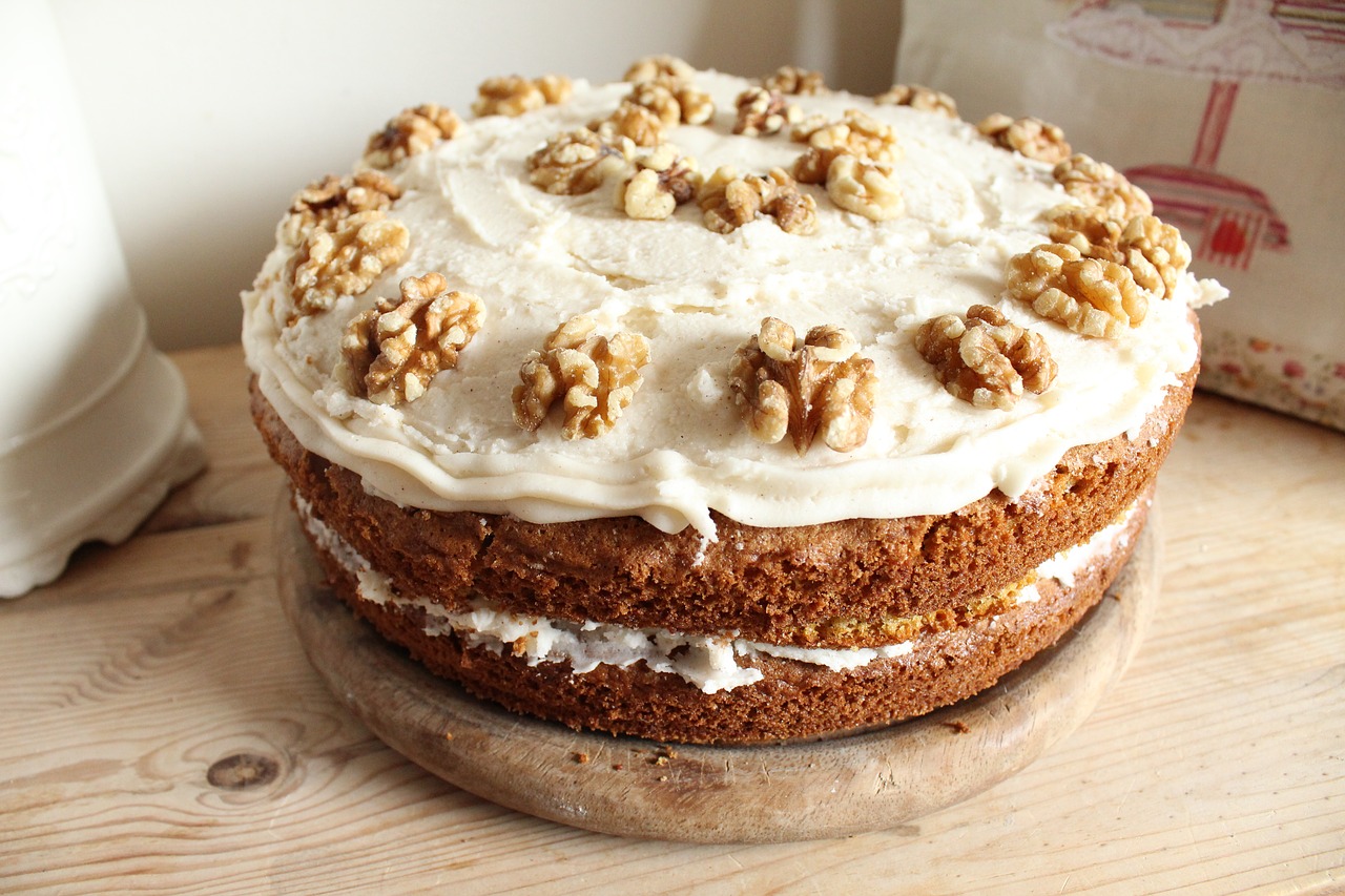 Whole Wheat Carrot Cake With Creamy Orange Icing (Low Fat)