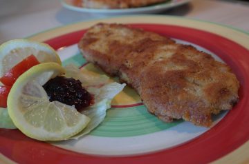 Pork With Parmesan Coating Schnitzel